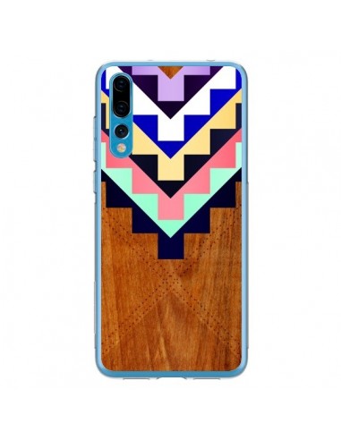 Coque Huawei P20 Pro Wooden Tribal Bois Azteque Aztec Tribal - Jenny Mhairi