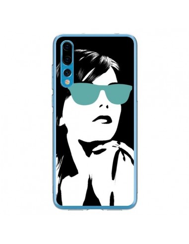 Coque Huawei P20 Pro Fille Lunettes Bleues - Jonathan Perez