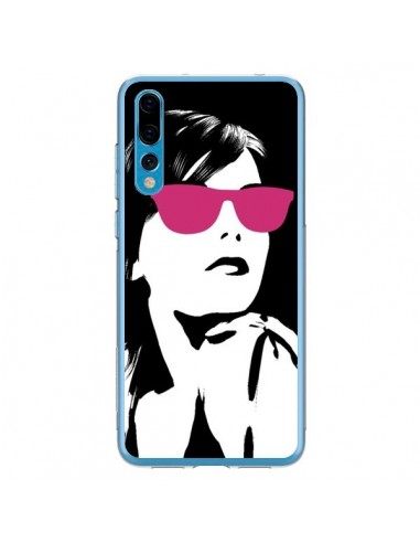 Coque Huawei P20 Pro Fille Lunettes Roses - Jonathan Perez
