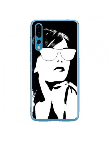 Coque Huawei P20 Pro Fille Lunettes Blanches - Jonathan Perez