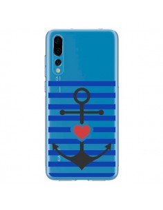 Coque Huawei P20 Pro Mariniere Ancre Marin Coeur...