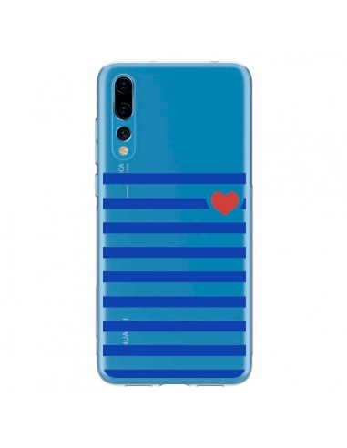 Coque Huawei P20 Pro Mariniere Coeur Love Transparente - Jonathan Perez