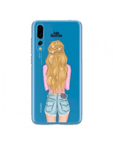 Coque Huawei P20 Pro Blonde Don't Care Transparente - kateillustrate