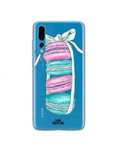 Coque Huawei P20 Pro Macarons Pink Mint Rose Transparente...
