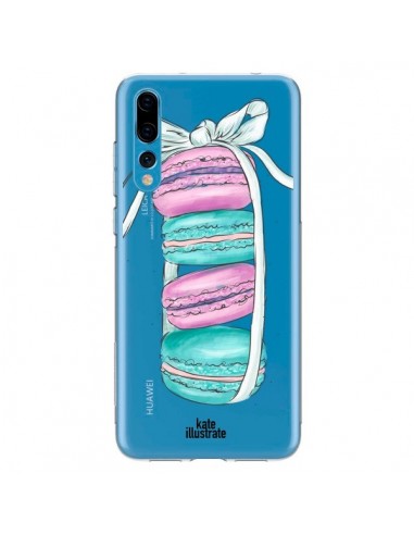 Coque Huawei P20 Pro Macarons Pink Mint Rose Transparente - kateillustrate