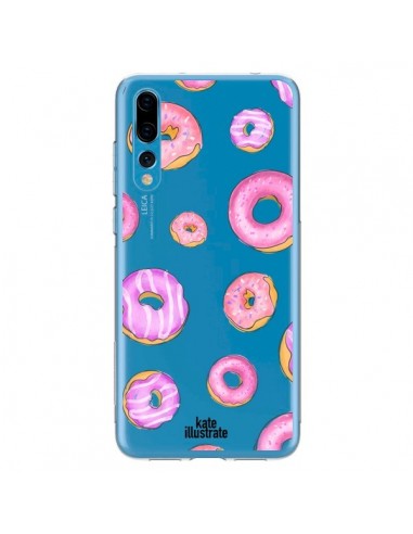 Coque Huawei P20 Pro Pink Donuts Rose Transparente - kateillustrate