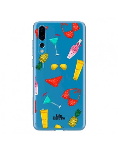 Coque Huawei P20 Pro Summer Essentials Ete Essentiel Transparente - kateillustrate