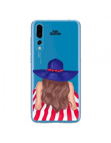 Coque Huawei P20 Pro Beah Girl Fille Plage Transparente - kateillustrate