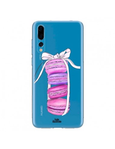 Coque Huawei P20 Pro Macarons Pink Purple Rose Violet Transparente - kateillustrate