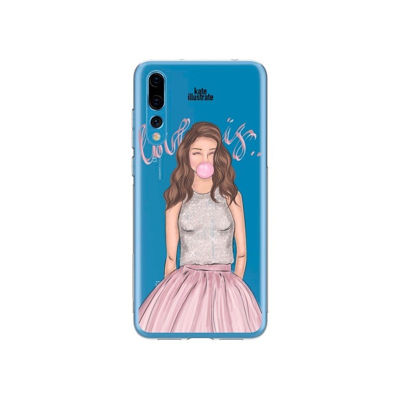 Coque Huawei P20 Pro Bubble Girl Tiffany Rose Transparente - kateillustrate