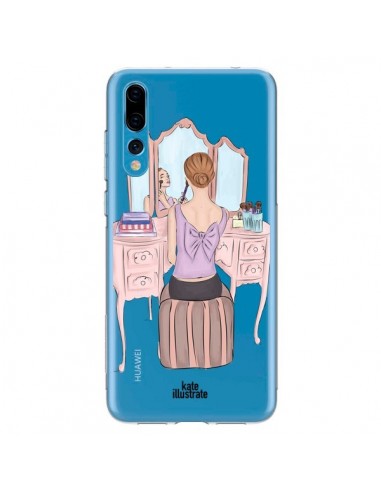 Coque Huawei P20 Pro Vanity Coiffeuse Make Up Transparente - kateillustrate