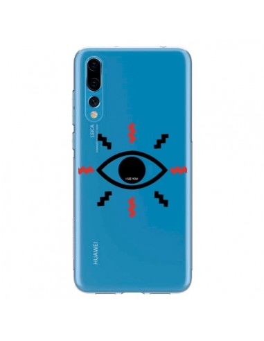 Coque Huawei P20 Pro Eye I See You Oeil Transparente - Koura-Rosy Kane