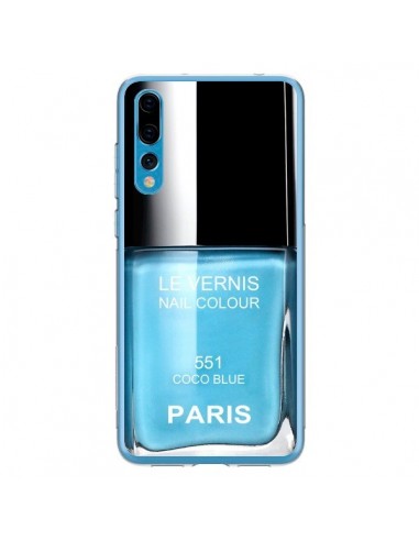 Coque Huawei P20 Pro Vernis Paris Coco Blue Bleu - Laetitia