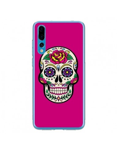 Coque Huawei P20 Pro Tête de Mort Mexicaine Rose Fushia - Laetitia