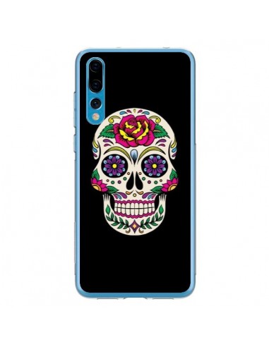 Coque Huawei P20 Pro Tête de Mort Mexicaine Multicolore Noir - Laetitia