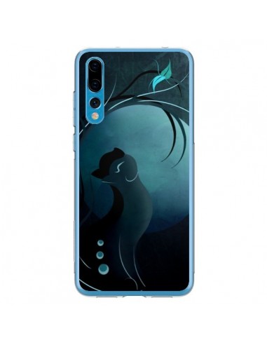 Coque Huawei P20 Pro Chat Clair de Lune Moonlight - LouJah