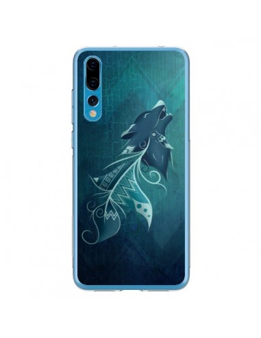 Coque Huawei P20 Pro Wolfeather Plume Loup - LouJah