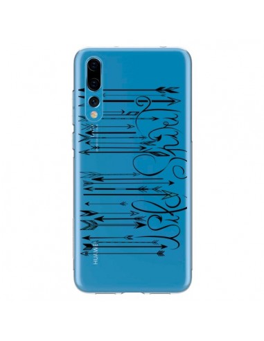 Coque Huawei P20 Pro Code Barres Flèches Transparente - LouJah
