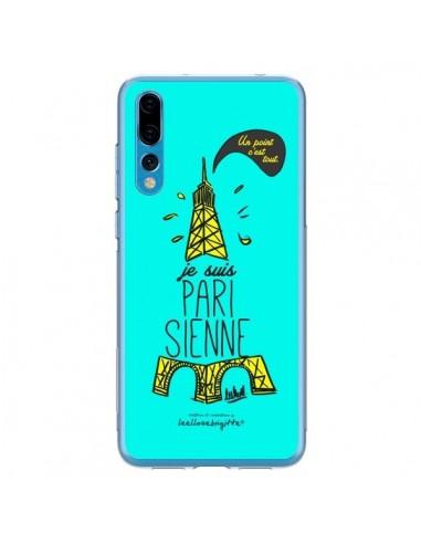 Coque Huawei P20 Pro Je suis Parisienne La Tour Eiffel Bleu - Leellouebrigitte
