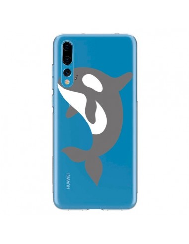 Coque Huawei P20 Pro Orque Orca Ocean Transparente - Petit Griffin