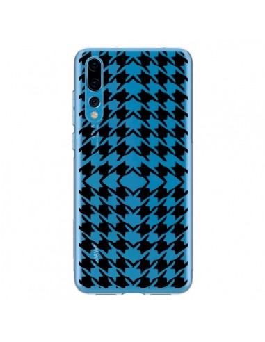 Coque Huawei P20 Pro Vichy Carre Noir Transparente - Petit Griffin