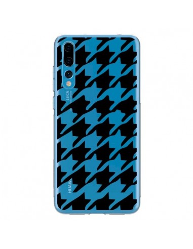 Coque Huawei P20 Pro Vichy Gros Carre noir Transparente - Petit Griffin