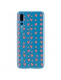 Coque Huawei P20 Pro Coeurs Heart Love Amour Rouge Transparente - Petit Griffin