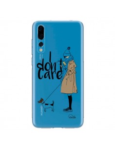 Coque Huawei P20 Pro I don't care Fille Chien...