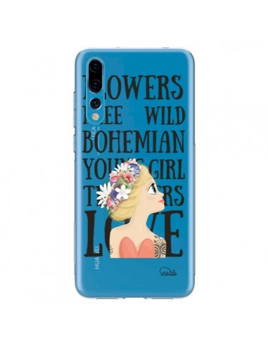 Coque Huawei P20 Pro Flowers Love Transparente - Lolo Santo