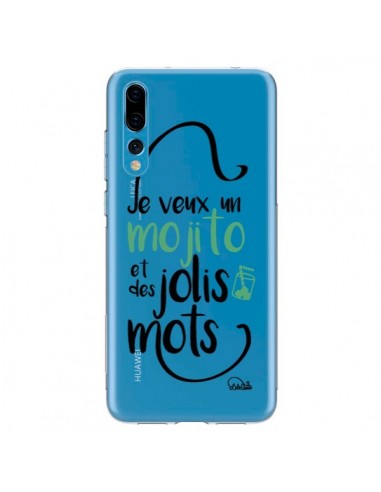 Coque Huawei P20 Pro Je veux un mojito et des jolis mots Transparente - Lolo Santo