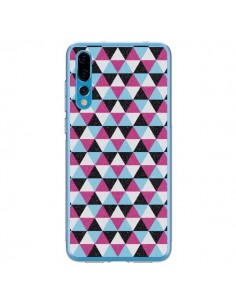Coque Huawei P20 Pro Azteque Triangles Rose Bleu Gris -...