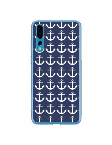 Coque Huawei P20 Pro Ancre Marin Bleu Anchors Navy - Mary Nesrala