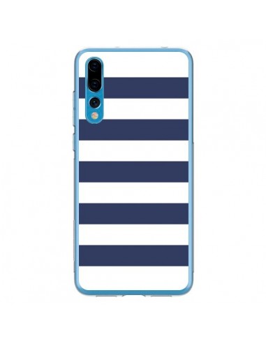 Coque Huawei P20 Pro Bandes Marinières Bleu Blanc Gaultier - Mary Nesrala