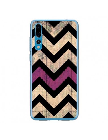 Coque Huawei P20 Pro Chevron Vintage Bois Wood - Mary Nesrala