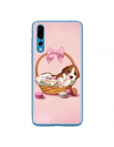 Coque Huawei P20 Pro Chien Dog Panier Noeud Papillon Macarons - Maryline Cazenave