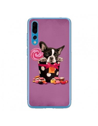 Coque Huawei P20 Pro Chien Dog Boite Noeud Papillon Pois Bonbon - Maryline Cazenave