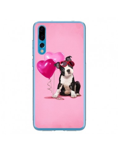 Coque Huawei P20 Pro Chien Dog Ballon Lunettes Coeur Rose - Maryline Cazenave