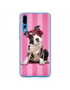 Coque Huawei P20 Pro Chien Dog Fashion Collier Perles...