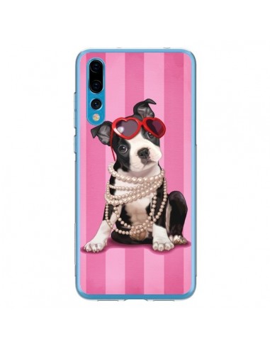 Coque Huawei P20 Pro Chien Dog Fashion Collier Perles Lunettes Coeur - Maryline Cazenave