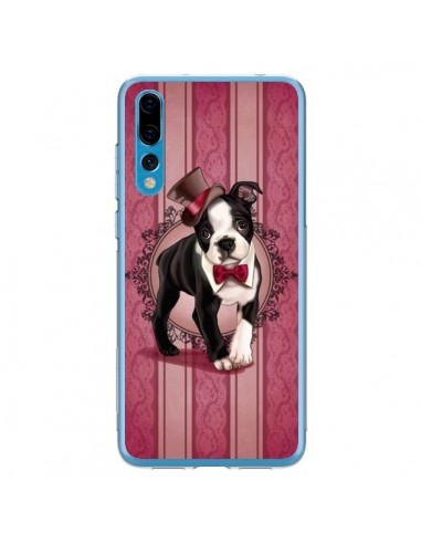 Coque Huawei P20 Pro Chien Dog Gentleman Noeud Papillon Chapeau - Maryline Cazenave