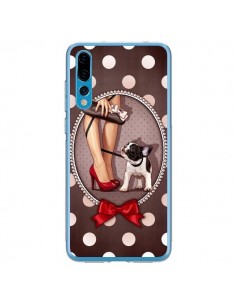 Coque Huawei P20 Pro Lady Jambes Chien Dog Pois Noeud...