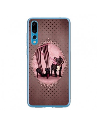 Coque Huawei P20 Pro Lady Jambes Chien Dog Rose Pois Noir - Maryline Cazenave