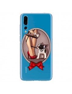 Coque Huawei P20 Pro Lady Jambes Chien Bulldog Dog Pois...