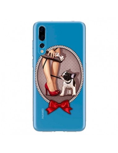 Coque Huawei P20 Pro Lady Jambes Chien Bulldog Dog Pois Noeud Papillon Transparente - Maryline Cazenave