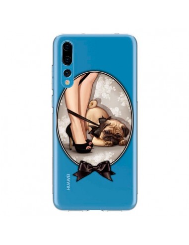 Coque Huawei P20 Pro Lady Jambes Chien Bulldog Dog Noeud Papillon Transparente - Maryline Cazenave