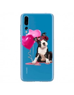 Coque Huawei P20 Pro Chien Dog Ballon Lunettes Coeur Rose...