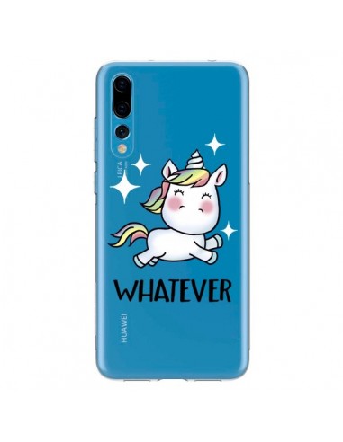 Coque Huawei P20 Pro Licorne Whatever Transparente - Maryline Cazenave