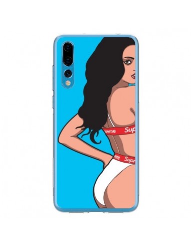 Coque Huawei P20 Pro Pop Art Femme Bleu - Mikadololo