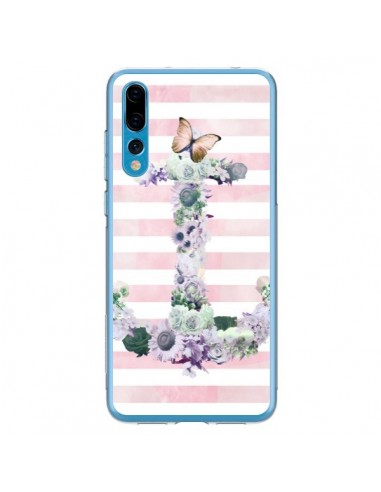 Coque Huawei P20 Pro Ancre Rose Fleurs Navire - Monica Martinez