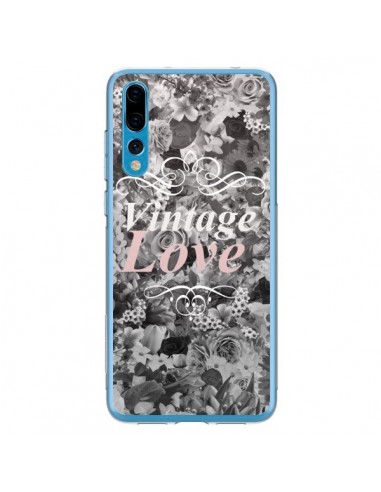 Coque Huawei P20 Pro Vintage Love Noir Flower - Monica Martinez